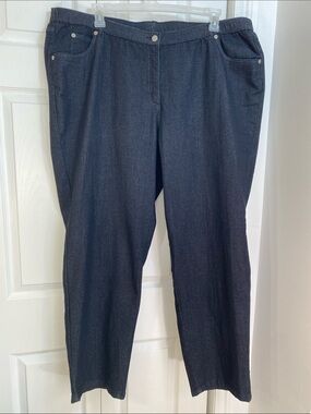2 for $25 - Alia Dark Indigo High Rise, Tummy Control, Curvy Fit Jeans, 24W
